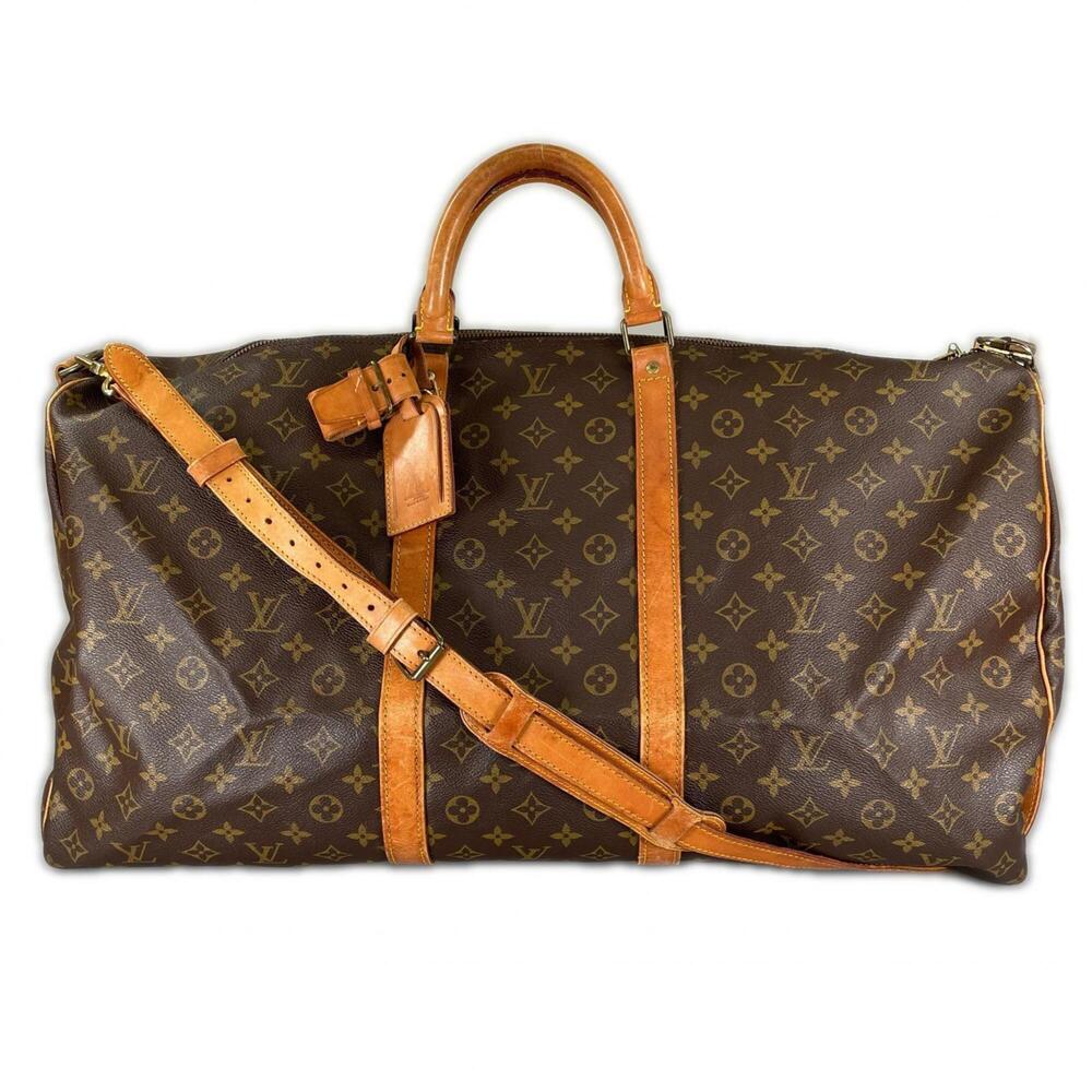 LOUIS VUITTON Brown Monogram Canvas Keepall 60 Boston Bag - Picture 1 of 15